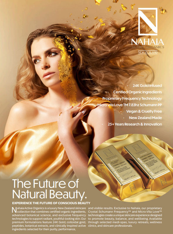 EYE Magazine feature page showing NAHAIA Active Organics
