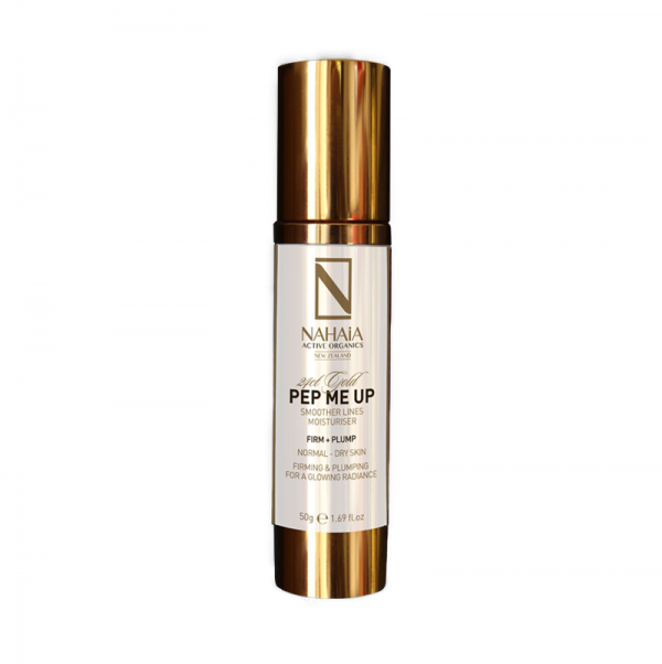 24CT GOLD PEP ME UP SMOOTHER LINES MOISTURISER - NAHAIA Active Organics 