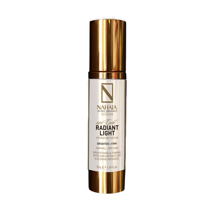 24CT GOLD RADIANT LIGHT HYDRATING SERUM - NAHAIA Active Organics 